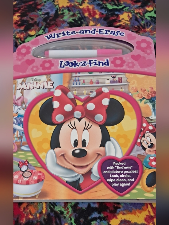 Disney Other - New Minnie Mouse Write & Erase Look & Find Book